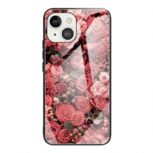 Cover iPhone 13 Mini Rose Blomster Hærdet Glas