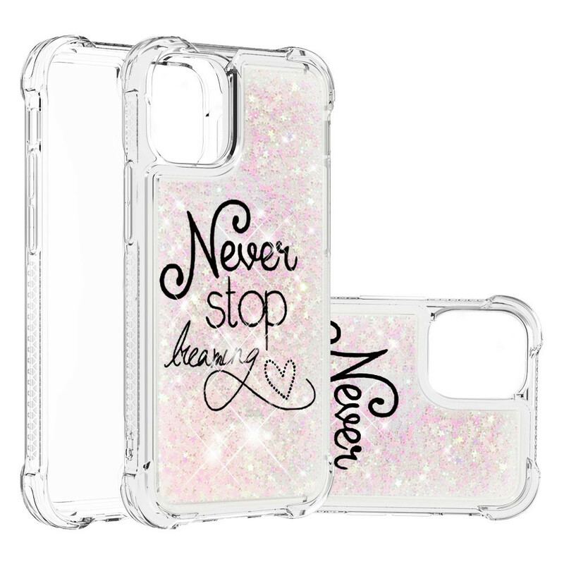 Cover iPhone 13 Mini Stop Aldrig Med At Drømme Om Glitter