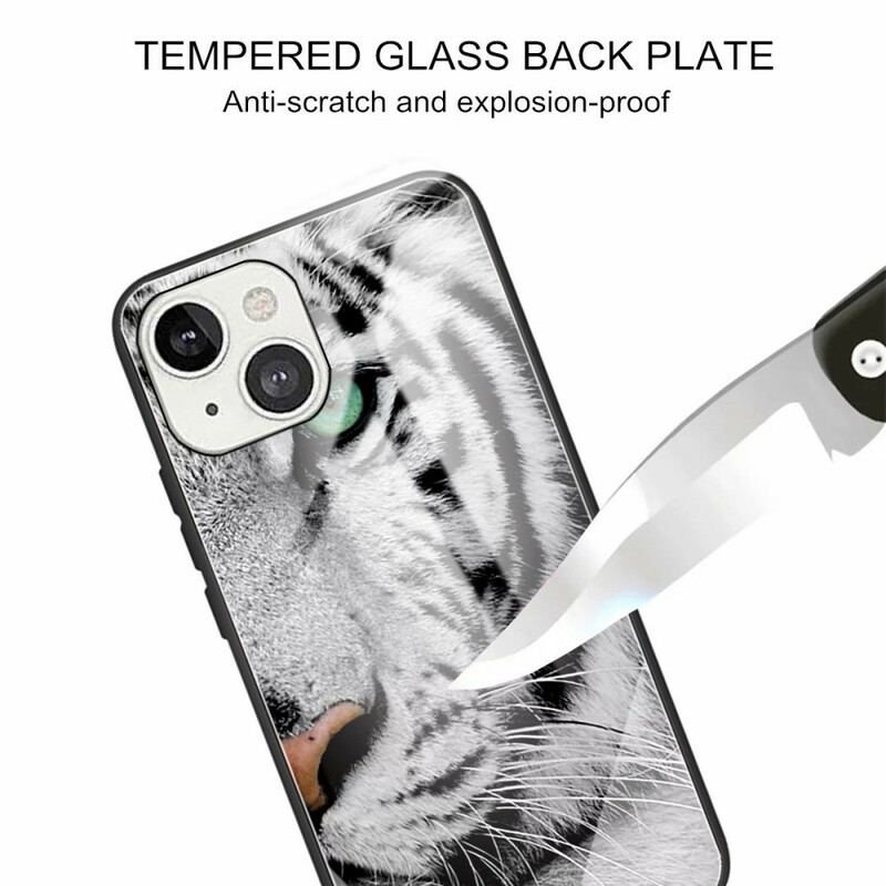 Cover iPhone 13 Mini Tiger Hærdet Glas