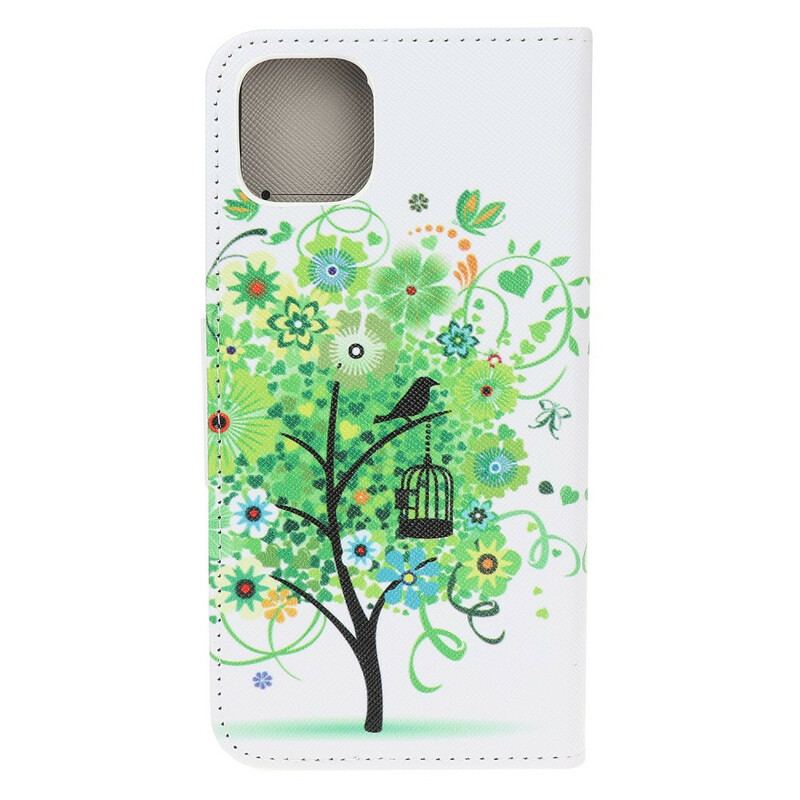 Flip Cover iPhone 13 Mini Blomstrende Træ