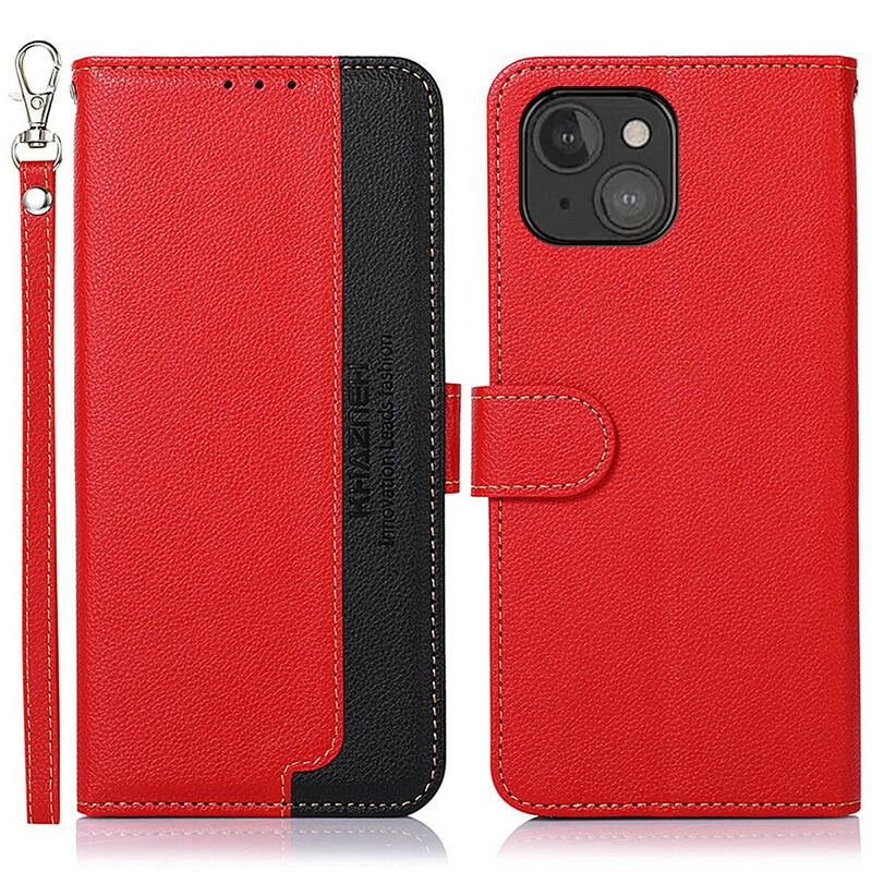 Flip Cover iPhone 13 Mini Lychee Style Rfid Khazneh