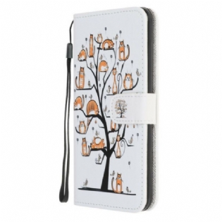 Flip Cover iPhone 13 Mini Med Snor Funky Cats Med Rem