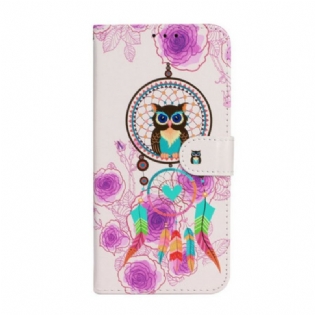 Flip Cover iPhone 13 Mini Med Snor Strappy Owl Mandala