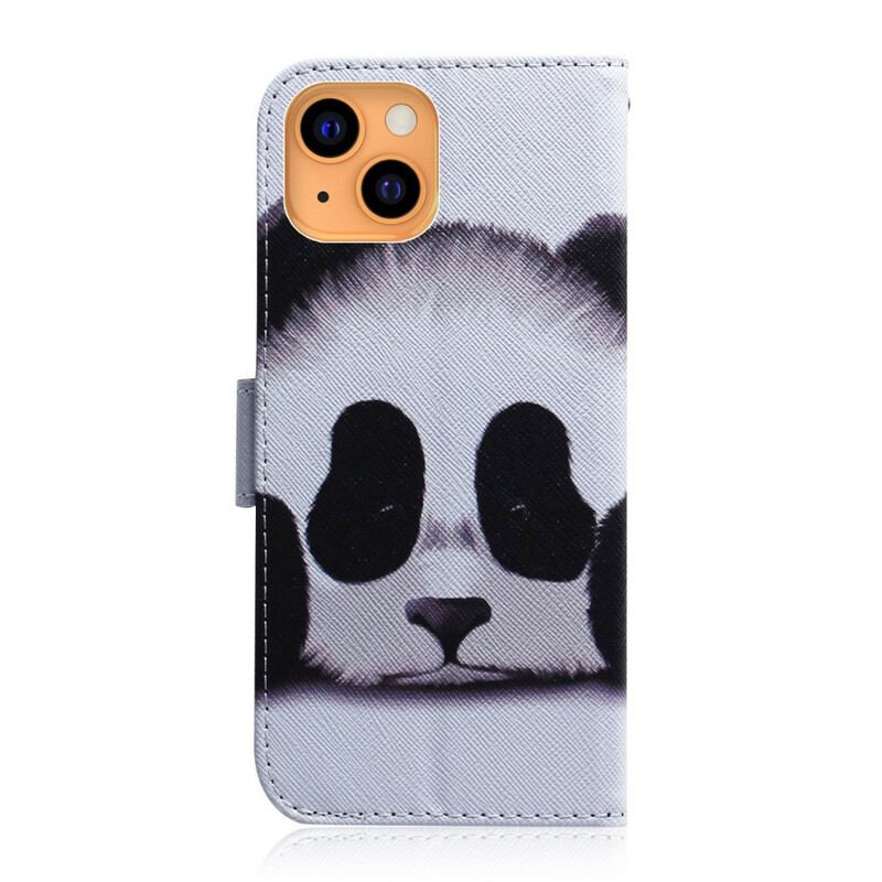 Flip Cover iPhone 13 Mini Panda Ansigt