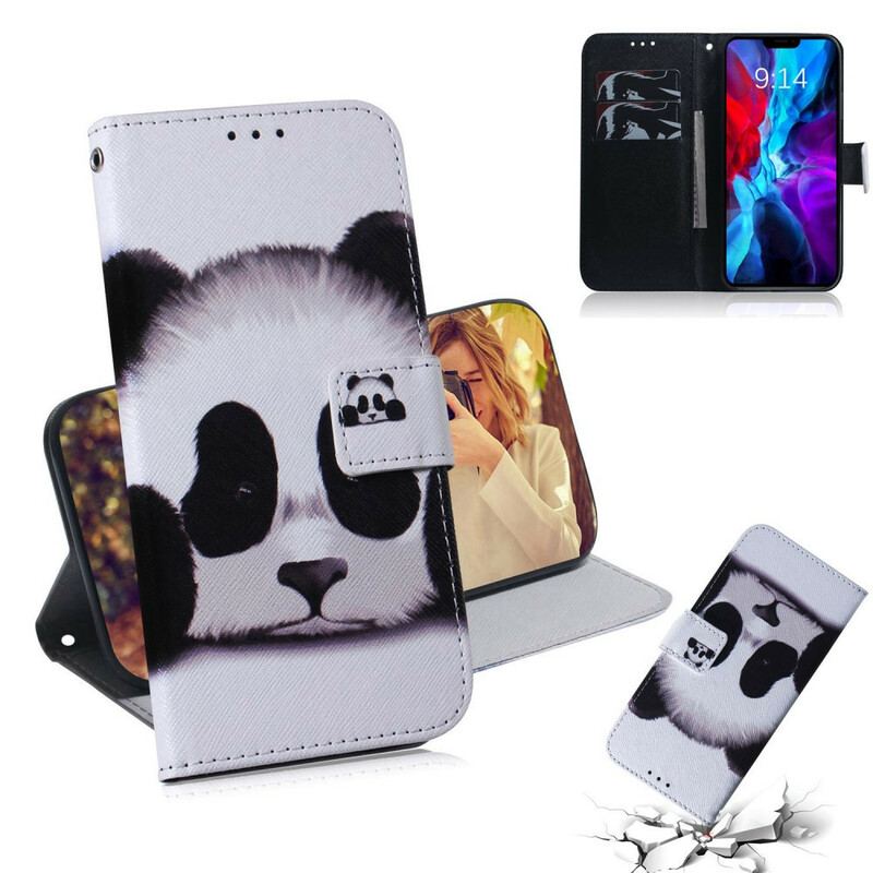 Flip Cover iPhone 13 Mini Panda Ansigt