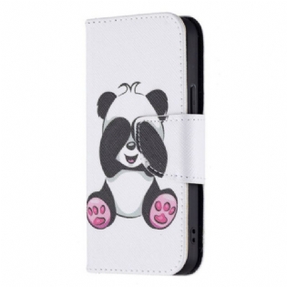 Flip Cover iPhone 13 Mini Panda Sjov