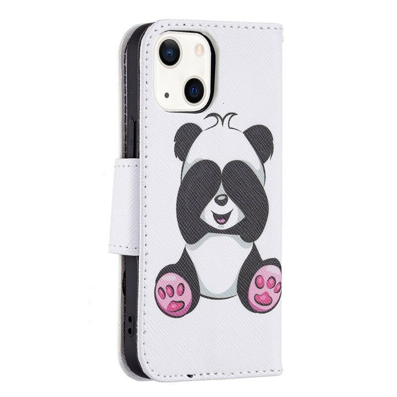 Flip Cover iPhone 13 Mini Panda Sjov