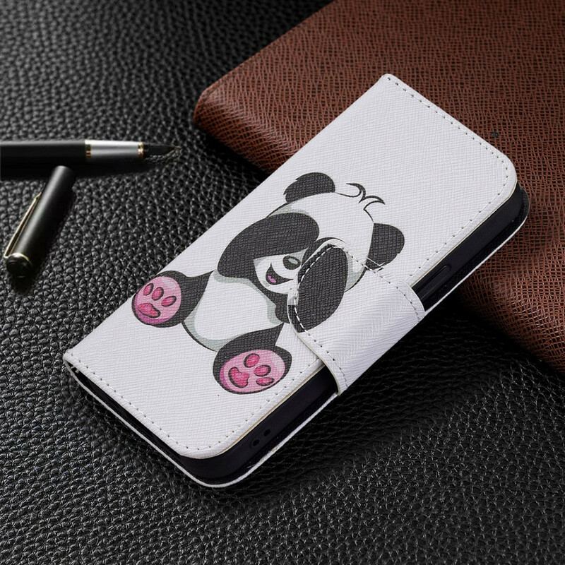 Flip Cover iPhone 13 Mini Panda Sjov