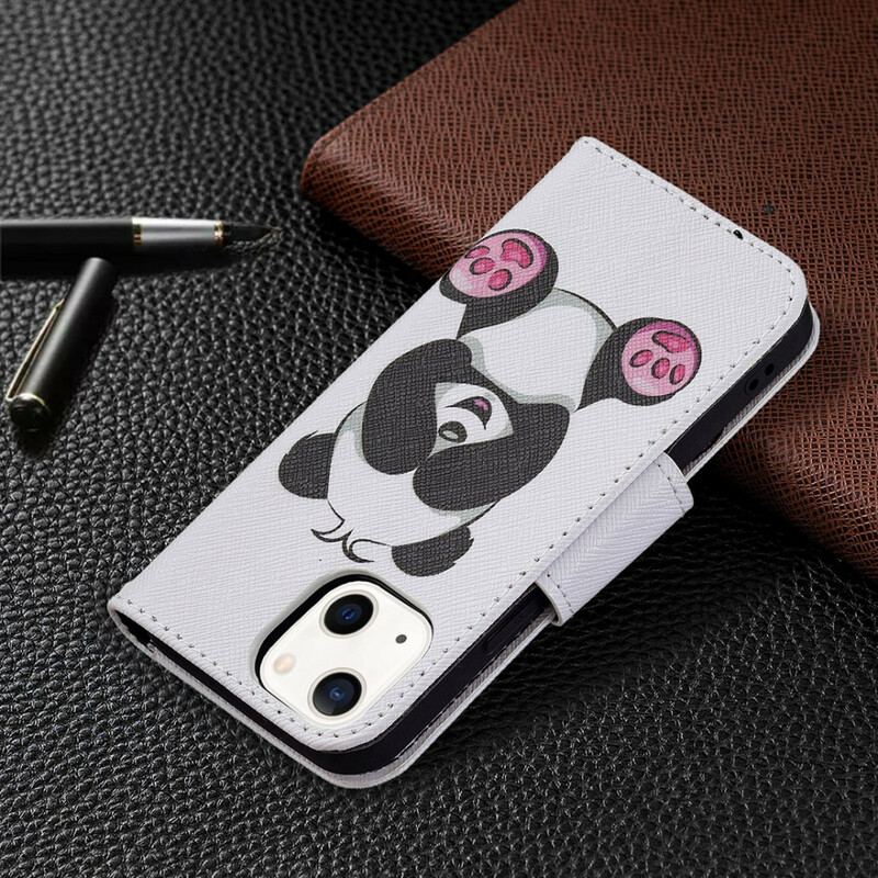 Flip Cover iPhone 13 Mini Panda Sjov