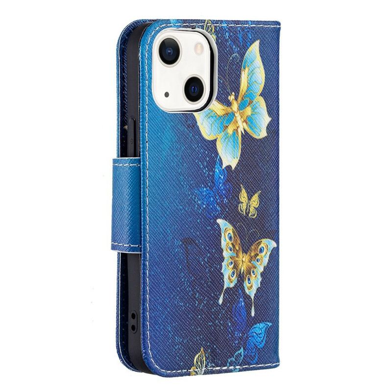 Flip Cover iPhone 13 Mini Sommerfugle Konger