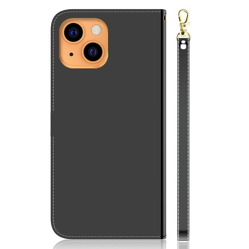 Flip Cover iPhone 13 Mini Spejlcover I Imiteret Læder