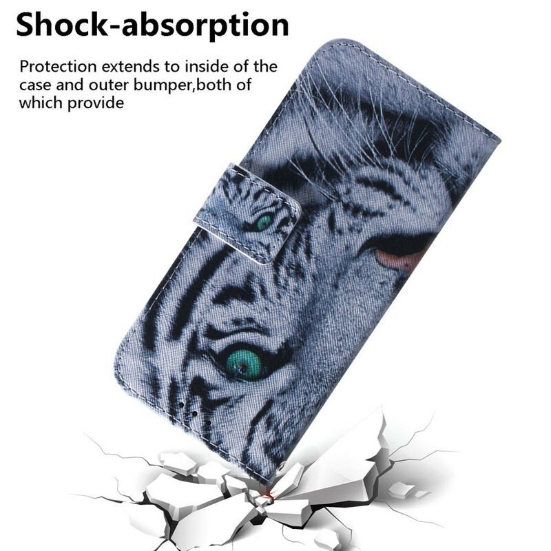 Flip Cover iPhone 13 Mini Tiger Ansigt