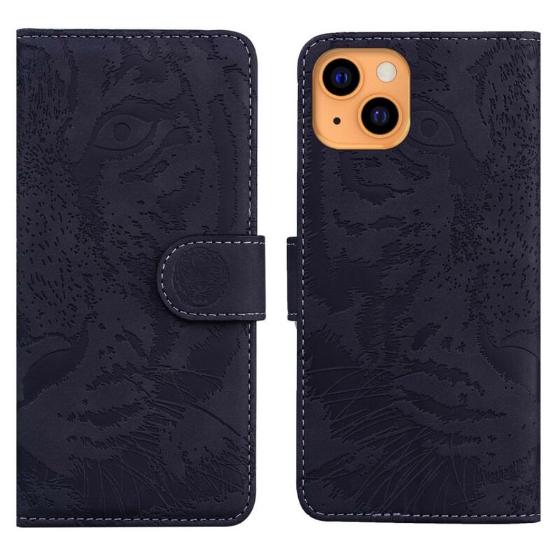 Flip Cover iPhone 13 Mini Tiger Ansigtsprint