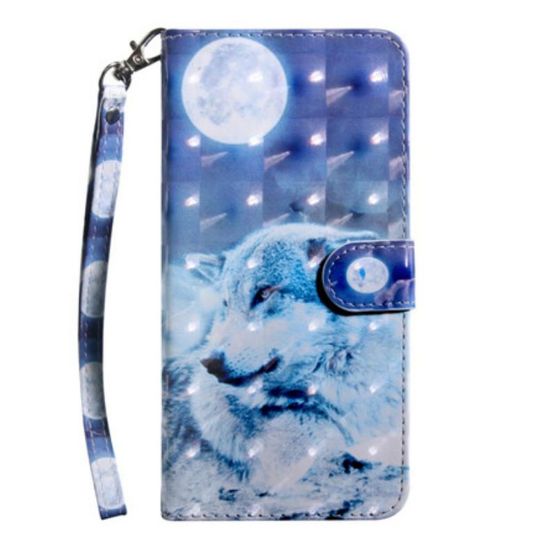 Læder Cover iPhone 13 Mini Lys Spot Gerald The Wolf