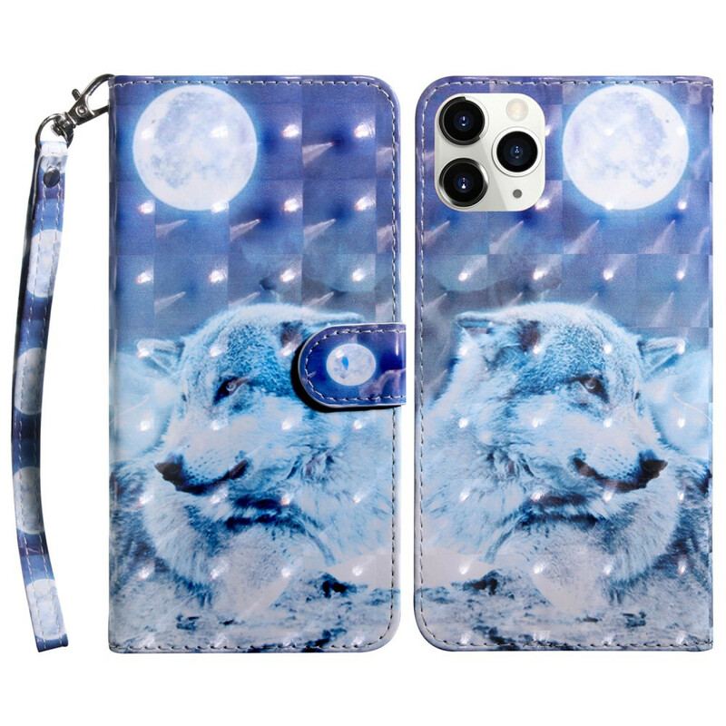 Læder Cover iPhone 13 Mini Lys Spot Gerald The Wolf