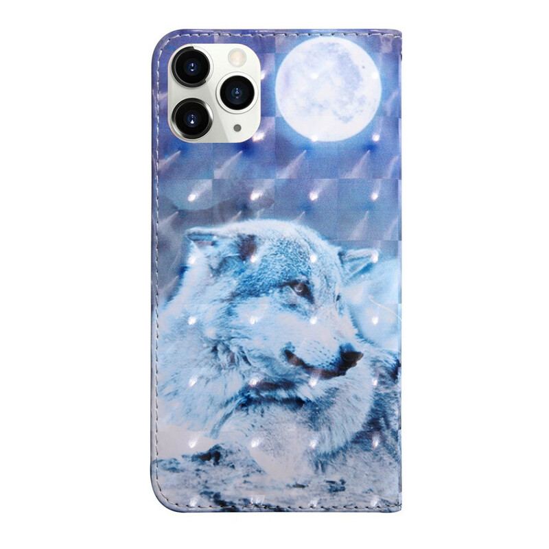 Læder Cover iPhone 13 Mini Lys Spot Gerald The Wolf