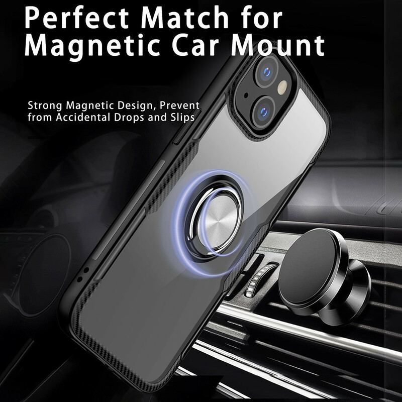 Mobilcover iPhone 13 Mini Carbon Fiber Metal Ring