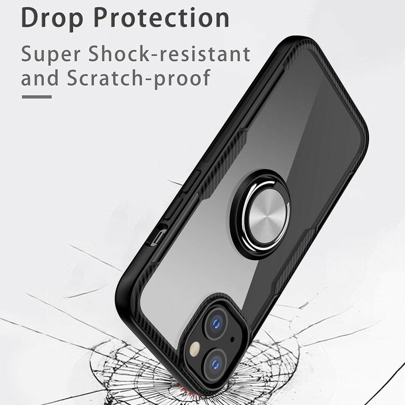 Mobilcover iPhone 13 Mini Carbon Fiber Metal Ring