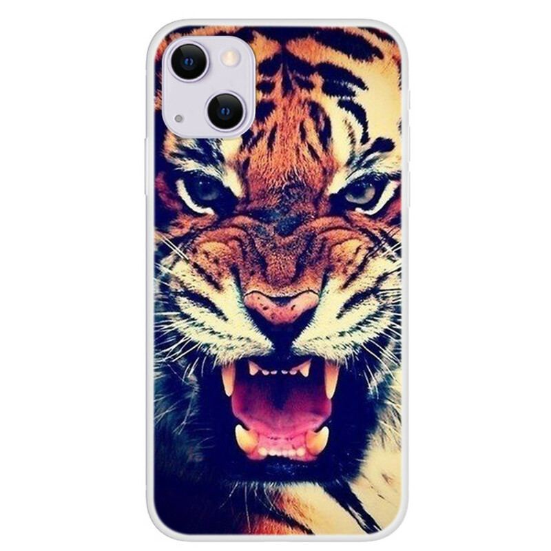 Mobilcover iPhone 13 Mini Front Tiger