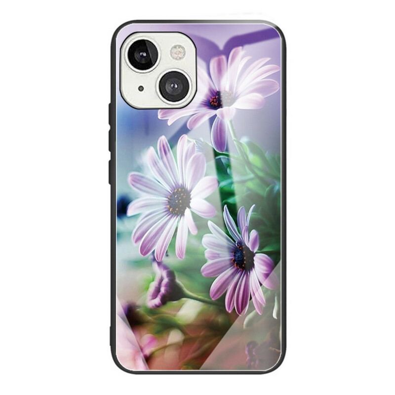 Mobilcover iPhone 13 Mini Realistiske Hærdet Glas Blomster