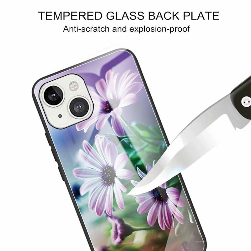 Mobilcover iPhone 13 Mini Realistiske Hærdet Glas Blomster