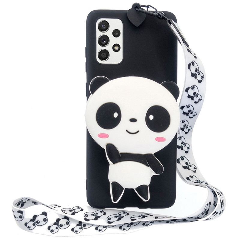 Cover Samsung Galaxy A33 5G 3d Panda Med Karabinhage