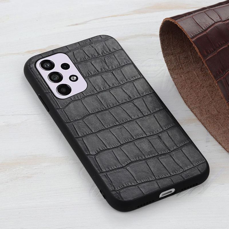 Cover Samsung Galaxy A33 5G Ægte Crocodile Texture Læder