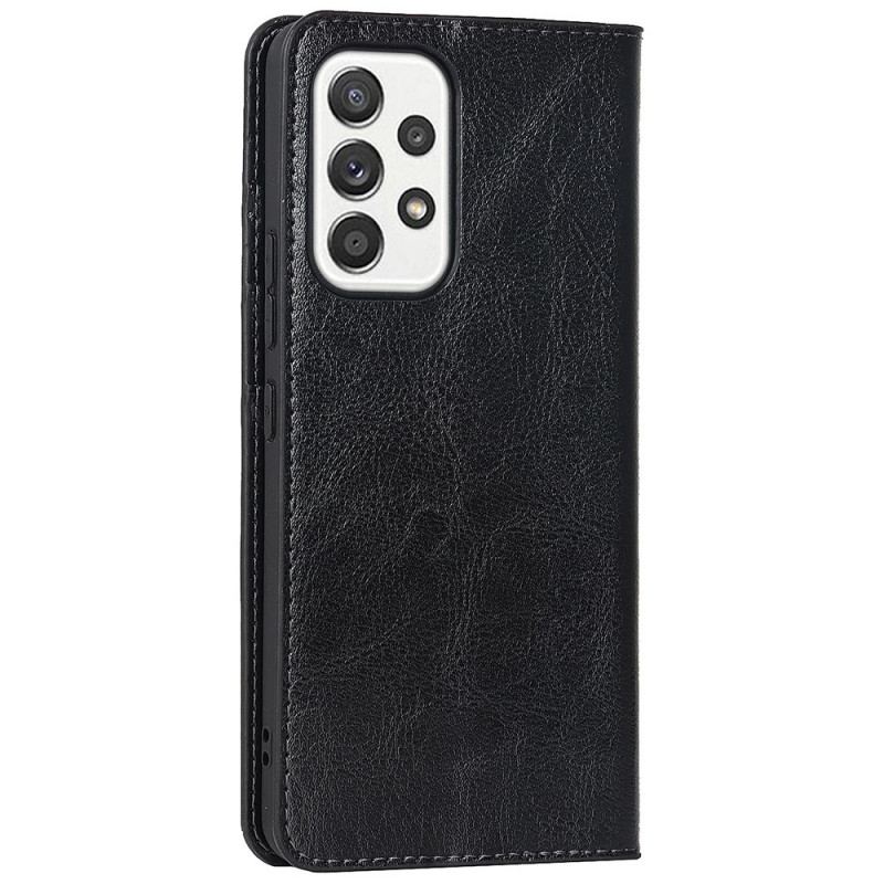 Cover Samsung Galaxy A33 5G Flip Cover Ægte Læder