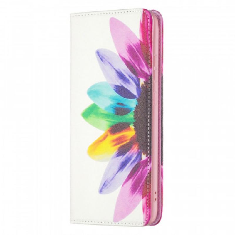 Cover Samsung Galaxy A33 5G Flip Cover Akvarel Blomst