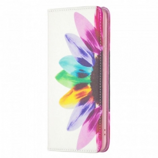 Cover Samsung Galaxy A33 5G Flip Cover Akvarel Blomst