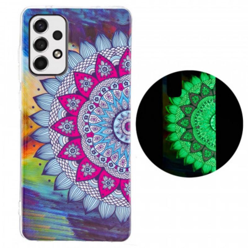 Cover Samsung Galaxy A33 5G Fluorescerende Farverig Mandala