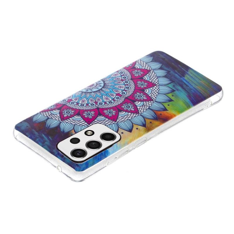 Cover Samsung Galaxy A33 5G Fluorescerende Farverig Mandala