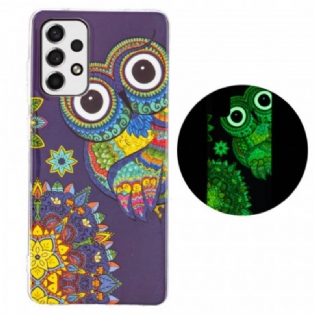 Cover Samsung Galaxy A33 5G Fluorescerende Ugle Mandala