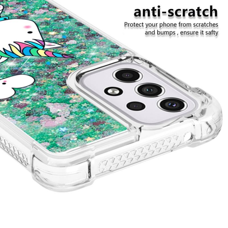 Cover Samsung Galaxy A33 5G Glitter Enhjørning