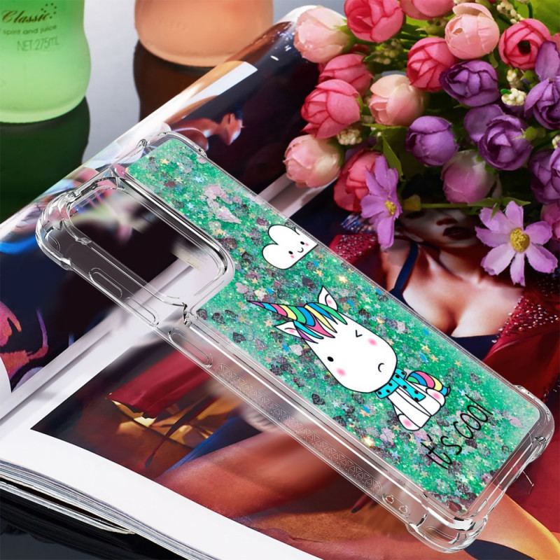 Cover Samsung Galaxy A33 5G Glitter Enhjørning