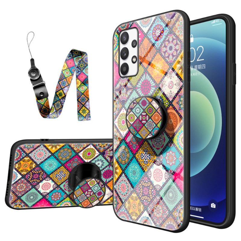 Cover Samsung Galaxy A33 5G Patchwork Magnetisk Holder