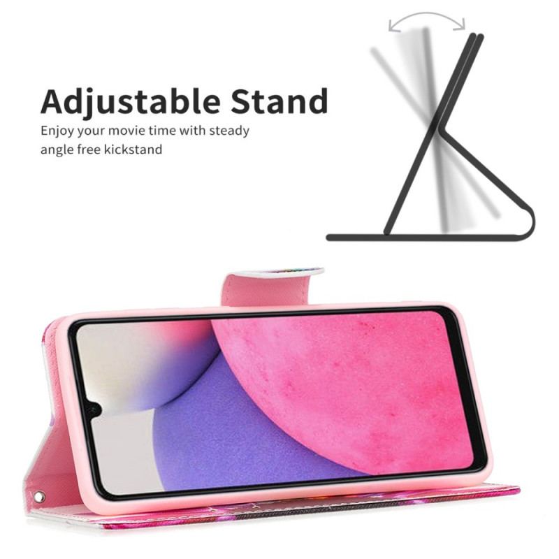 Flip Cover Samsung Galaxy A33 5G Akvarel Blomst