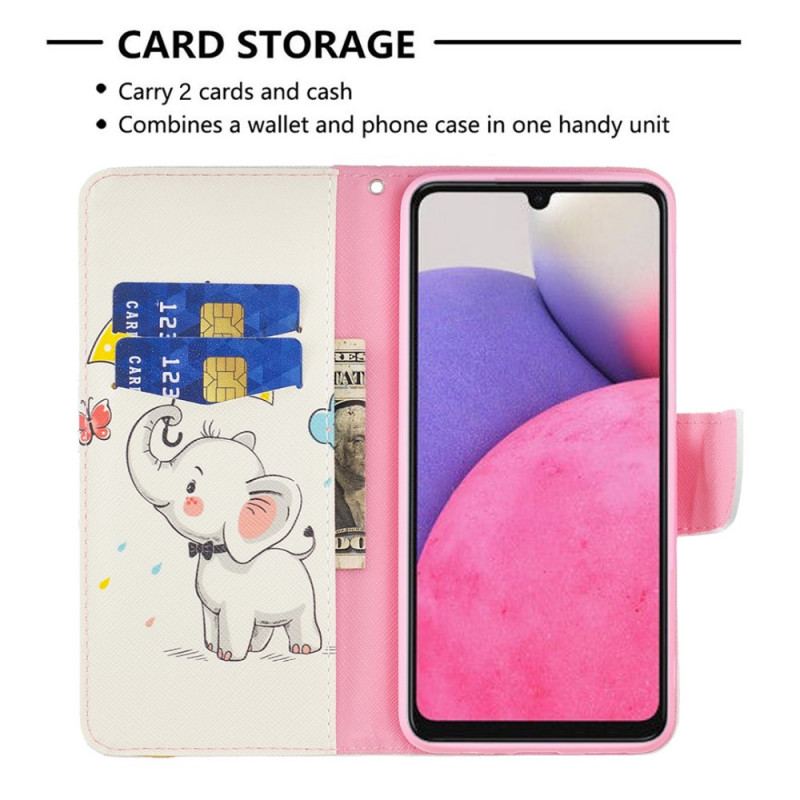 Flip Cover Samsung Galaxy A33 5G Baby Elefant