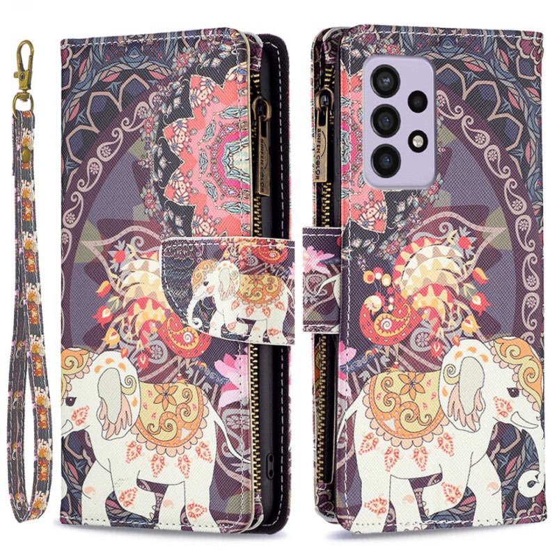 Flip Cover Samsung Galaxy A33 5G Elefant Lynlåslomme