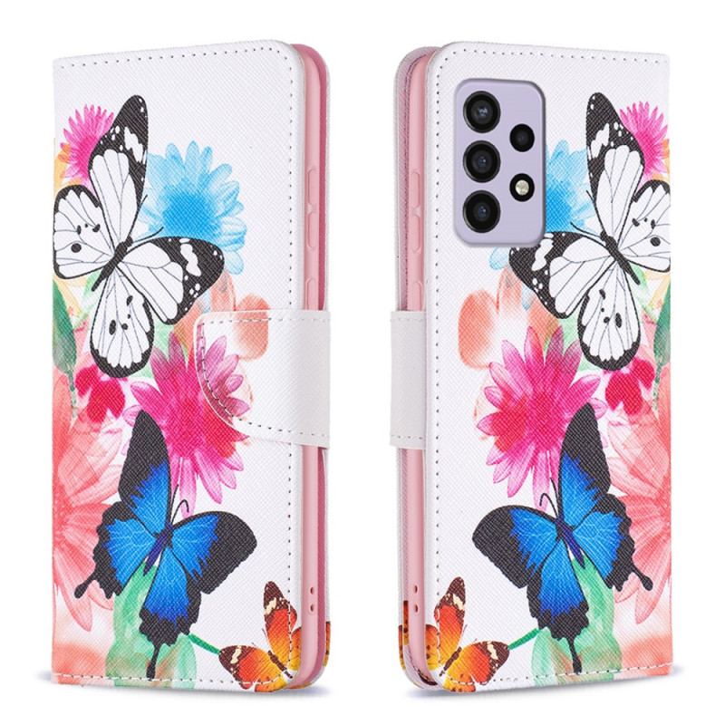 Flip Cover Samsung Galaxy A33 5G Fantastiske Sommerfugle