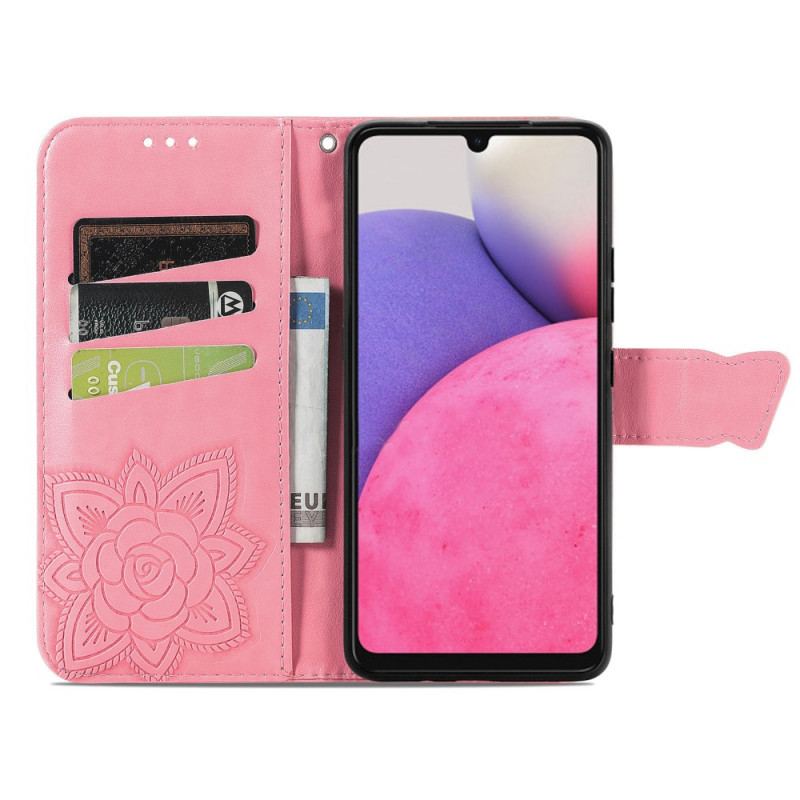 Flip Cover Samsung Galaxy A33 5G Halve Sommerfugle