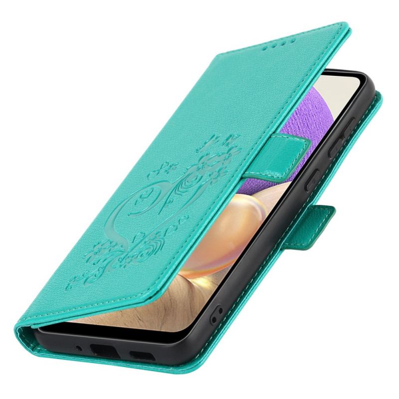 Flip Cover Samsung Galaxy A33 5G Hjerte Med Snor