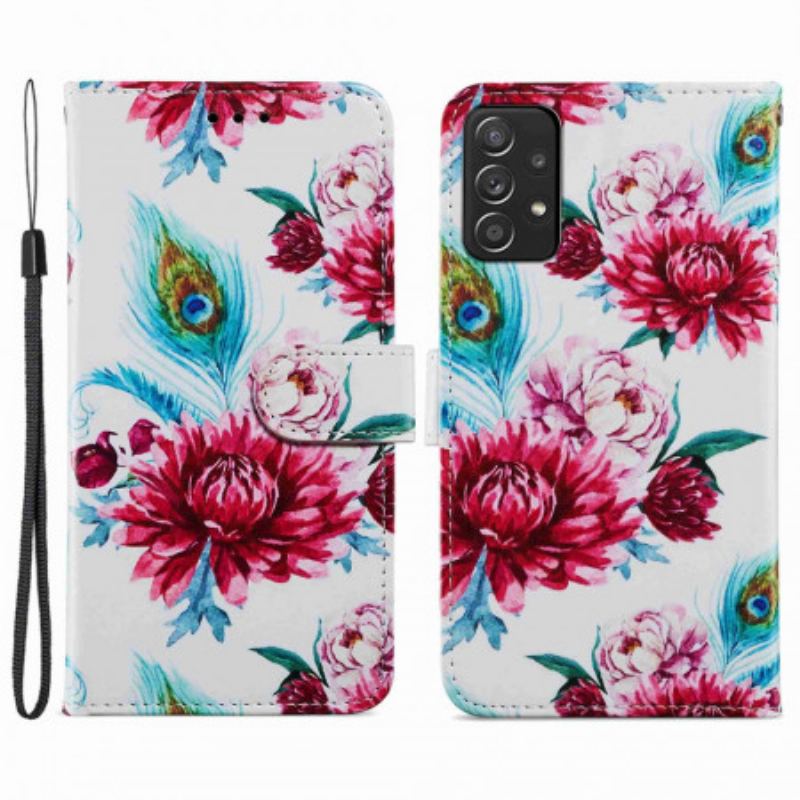 Flip Cover Samsung Galaxy A33 5G Intense Blomster