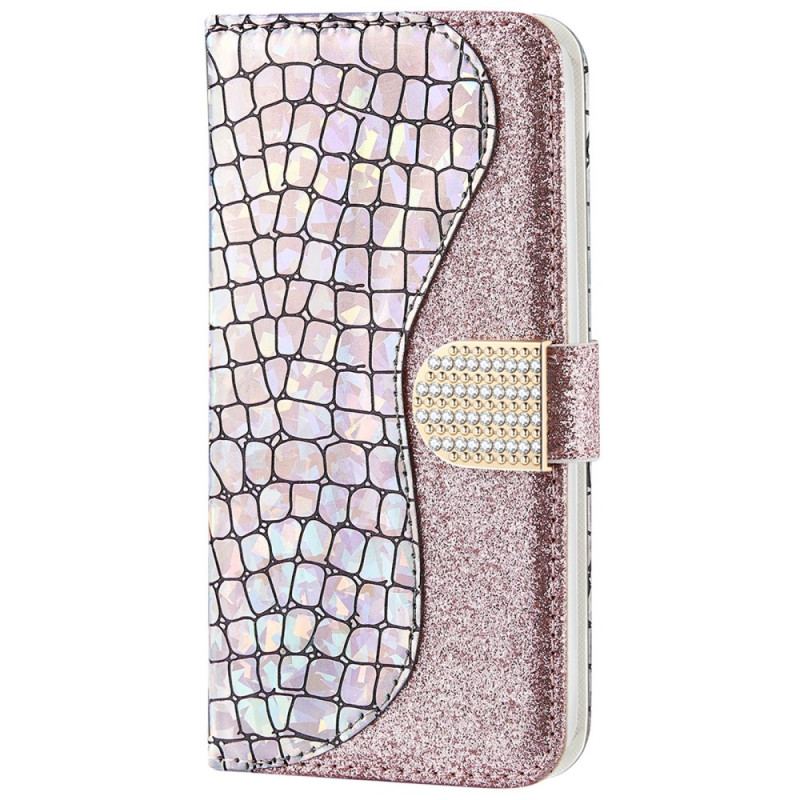 Flip Cover Samsung Galaxy A33 5G Krokodille Diamanter