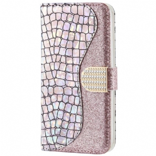 Flip Cover Samsung Galaxy A33 5G Krokodille Diamanter