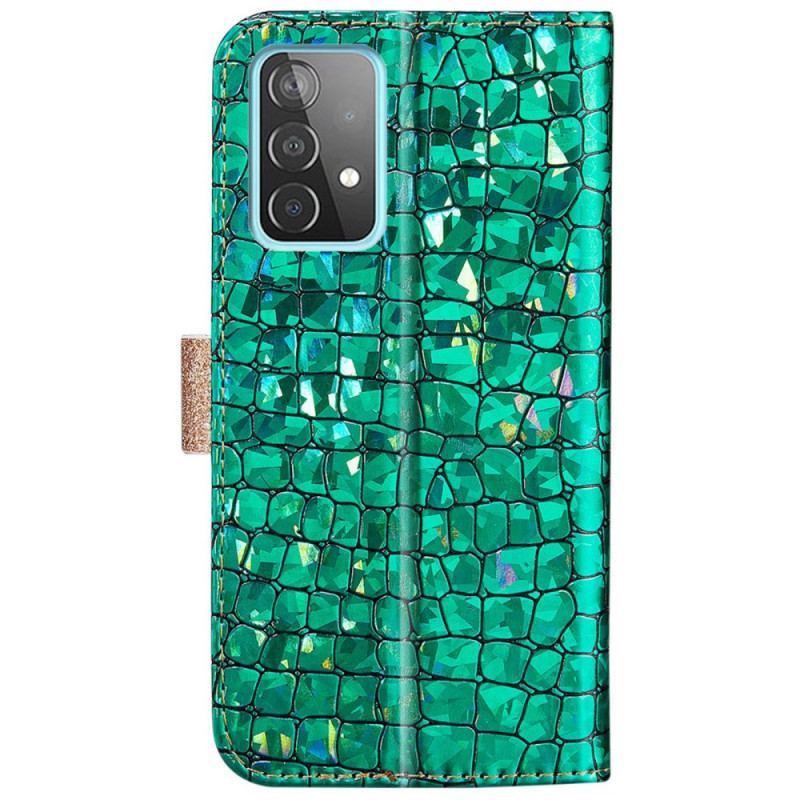 Flip Cover Samsung Galaxy A33 5G Krokodille Diamanter