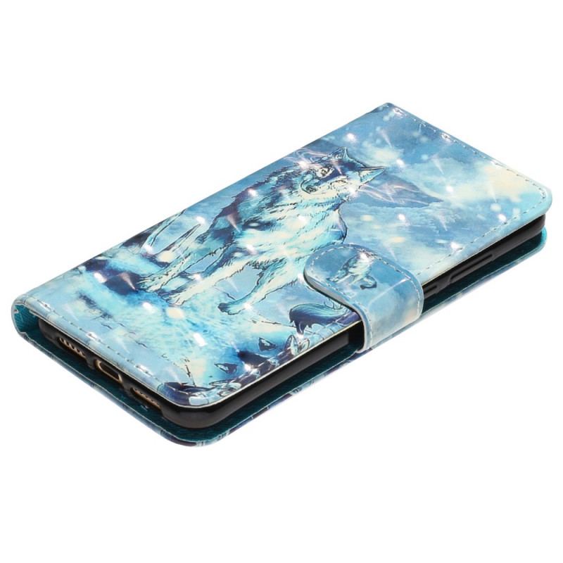 Flip Cover Samsung Galaxy A33 5G Med Snor Lanyard Wolf