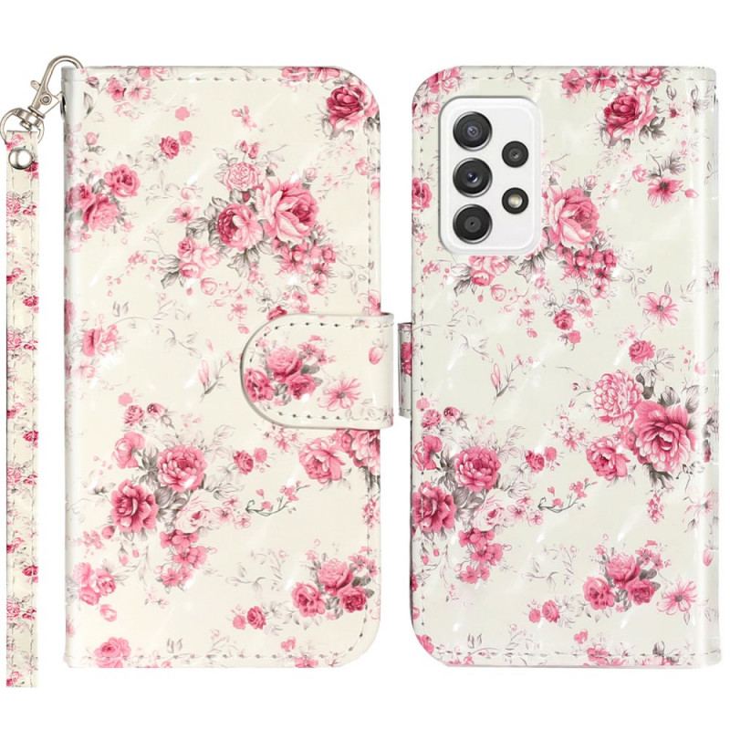 Flip Cover Samsung Galaxy A33 5G Med Snor Rem Liberty Flowers