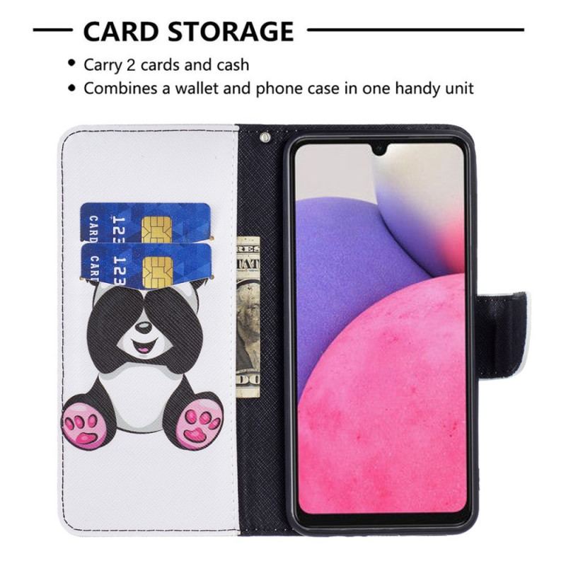 Flip Cover Samsung Galaxy A33 5G Panda Sjov