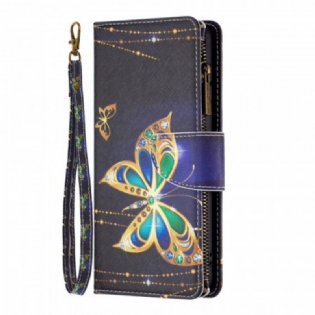 Flip Cover Samsung Galaxy A33 5G Royal Butterfly-lomme Med Lynlås